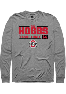 Ella Hobbs Rally Mens Graphite Ohio State Buckeyes NIL Stacked Box Tee