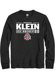 Genevieve Klein Rally Mens Black Ohio State Buckeyes NIL Stacked Box Tee