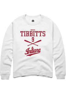 Brock Tibbitts Rally Mens White Indiana Hoosiers NIL Sport Icon Crew Sweatshirt