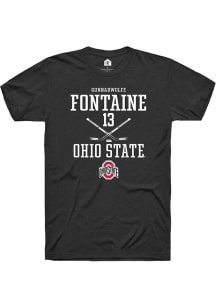 Gunnarwolfe Fontaine Black Ohio State Buckeyes NIL Sport Icon Short Sleeve T Shirt