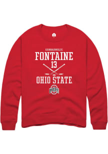 Gunnarwolfe Fontaine Rally Mens Red Ohio State Buckeyes NIL Sport Icon Crew Sweatshirt