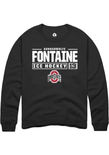 Gunnarwolfe Fontaine Rally Mens Black Ohio State Buckeyes NIL Stacked Box Crew Sweatshirt