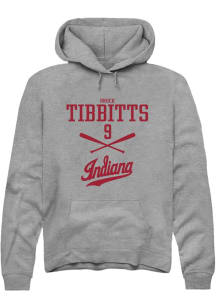 Brock Tibbitts Rally Mens Graphite Indiana Hoosiers NIL Sport Icon Hooded Sweatshirt