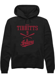 Brock Tibbitts Rally Mens Black Indiana Hoosiers NIL Sport Icon Hooded Sweatshirt