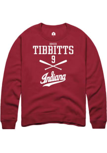 Brock Tibbitts Rally Mens Red Indiana Hoosiers NIL Sport Icon Crew Sweatshirt