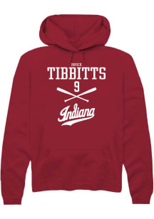 Brock Tibbitts Rally Mens Red Indiana Hoosiers NIL Sport Icon Hooded Sweatshirt