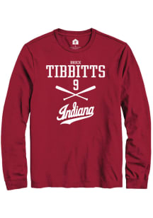 Brock Tibbitts  Indiana Hoosiers Red Rally NIL Sport Icon Long Sleeve T Shirt