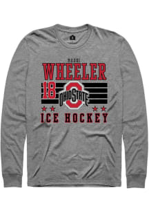 Maddi Wheeler Rally Mens Grey Ohio State Buckeyes NIL Striped Tee