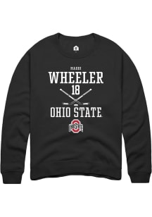 Maddi Wheeler Rally Mens Black Ohio State Buckeyes NIL Sport Icon Crew Sweatshirt