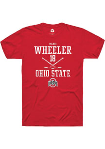 Maddi Wheeler Red Ohio State Buckeyes NIL Sport Icon Short Sleeve T Shirt