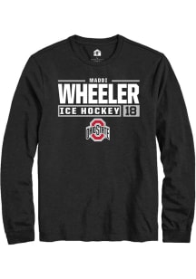 Maddi Wheeler Rally Mens Black Ohio State Buckeyes NIL Stacked Box Tee