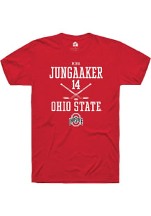 Mira Jungaaker Red Ohio State Buckeyes NIL Sport Icon Short Sleeve T Shirt