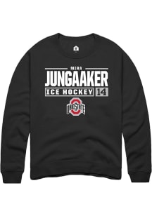 Mira Jungaaker Rally Mens Black Ohio State Buckeyes NIL Stacked Box Crew Sweatshirt