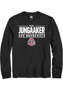 Mira Jungaaker Rally Mens Black Ohio State Buckeyes NIL Stacked Box Tee