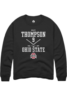 Riley Thompson Rally Mens Black Ohio State Buckeyes NIL Sport Icon Crew Sweatshirt