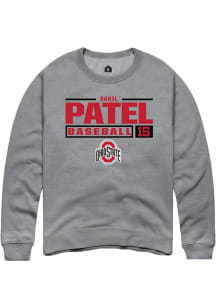Sahil Patel Rally Mens Graphite Ohio State Buckeyes NIL Stacked Box Crew Sweatshirt