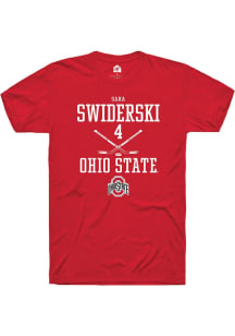 Sara Swiderski Red Ohio State Buckeyes NIL Sport Icon Short Sleeve T Shirt