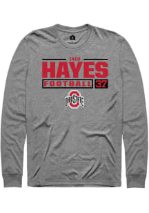Zach Hayes Rally Mens Graphite Ohio State Buckeyes NIL Stacked Box Tee