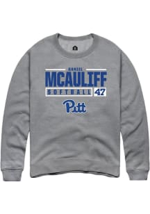 Daniel McAuliff Rally Mens Graphite Pitt Panthers NIL Stacked Box Crew Sweatshirt
