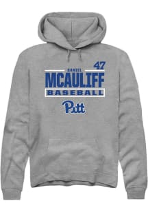Daniel McAuliff Rally Mens Graphite Pitt Panthers NIL Stacked Box Hooded Sweatshirt