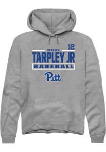 Derrick Tarpley Jr Rally Mens Graphite Pitt Panthers NIL Stacked Box Hooded Sweatshirt