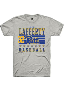 Drew Lafferty Ash Pitt Panthers NIL Striped Short Sleeve T Shirt