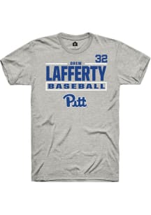 Drew Lafferty Ash Pitt Panthers NIL Stacked Box Short Sleeve T Shirt