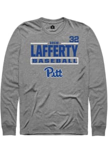 Drew Lafferty Rally Mens Graphite Pitt Panthers NIL Stacked Box Tee