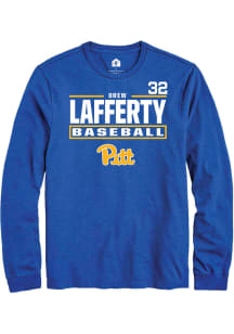 Drew Lafferty Rally Mens Blue Pitt Panthers NIL Stacked Box Tee