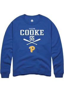 Jackson Cooke Rally Mens Blue Pitt Panthers NIL Sport Icon Crew Sweatshirt