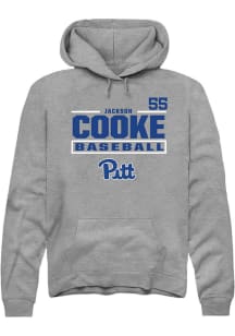 Jackson Cooke Rally Mens Graphite Pitt Panthers NIL Stacked Box Hooded Sweatshirt