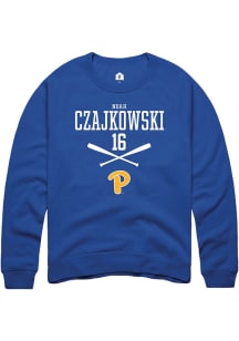 Noah Czajkowski Rally Mens Blue Pitt Panthers NIL Sport Icon Crew Sweatshirt