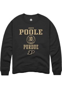 Jordyn Poole Rally Mens Black Purdue Boilermakers NIL Sport Icon Crew Sweatshirt