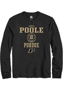 Jordyn Poole Rally Mens Black Purdue Boilermakers NIL Sport Icon Tee