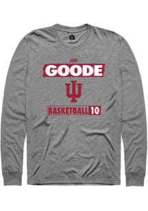 Luke Goode Rally Mens Grey Indiana Hoosiers NIL Striped Tee
