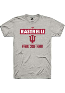 Joey Rastrelli Ash Indiana Hoosiers NIL Striped Short Sleeve T Shirt