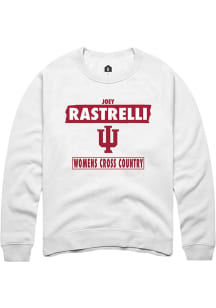 Joey Rastrelli Rally Mens White Indiana Hoosiers NIL Striped Crew Sweatshirt