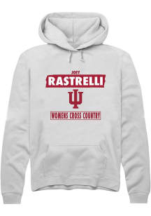 Joey Rastrelli Rally Mens White Indiana Hoosiers NIL Striped Hooded Sweatshirt