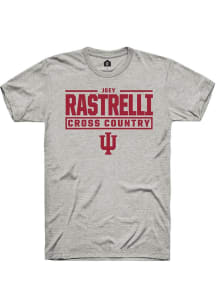Joey Rastrelli Ash Indiana Hoosiers NIL Stacked Box Short Sleeve T Shirt