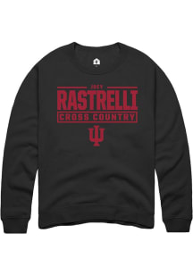 Joey Rastrelli Rally Mens Black Indiana Hoosiers NIL Stacked Box Crew Sweatshirt