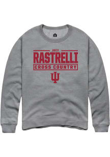 Joey Rastrelli Rally Mens Graphite Indiana Hoosiers NIL Stacked Box Crew Sweatshirt