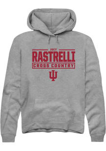 Joey Rastrelli Rally Mens Graphite Indiana Hoosiers NIL Stacked Box Hooded Sweatshirt