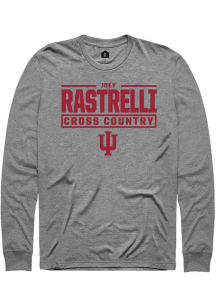 Joey Rastrelli Rally Mens Graphite Indiana Hoosiers NIL Stacked Box Tee