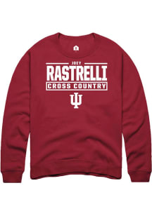 Joey Rastrelli Rally Mens Cardinal Indiana Hoosiers NIL Stacked Box Crew Sweatshirt