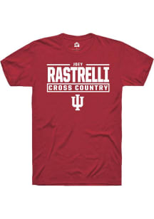 Joey Rastrelli Cardinal Indiana Hoosiers NIL Stacked Box Short Sleeve T Shirt