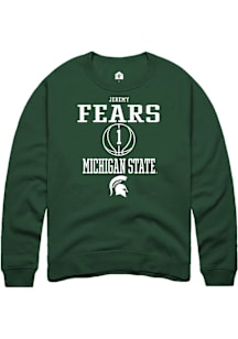 Jeremy Fears  Rally Michigan State Spartans Mens Green NIL Sport Icon Long Sleeve Crew Sweatshirt