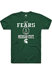 Jeremy Fears  Michigan State Spartans Green Rally NIL Sport Icon Short Sleeve T Shirt