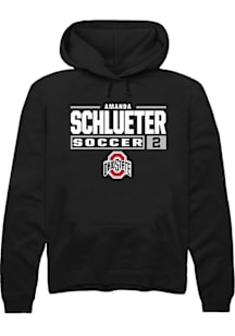 Amanda Schlueter  Rally Ohio State Buckeyes Mens Black NIL Stacked Box Long Sleeve Hoodie