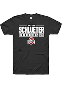 Amanda Schlueter  Ohio State Buckeyes Black Rally NIL Stacked Box Short Sleeve T Shirt