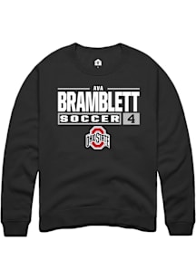 Ava Bramblett  Rally Ohio State Buckeyes Mens Black NIL Stacked Box Long Sleeve Crew Sweatshirt